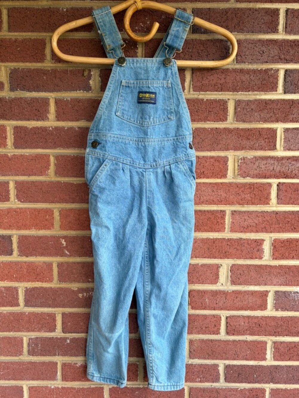 Vintage OshKosh B'gosh Vestbak Light Wash Overalls Kids 5